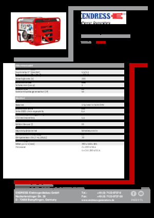 Generatori a benzina Endress ESE 506 HG-GT ES ISO Duplex