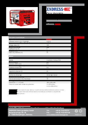 Generatori a benzina Endress ESE 506 HG-GT ISO Duplex