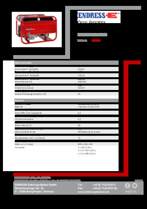 Generatori a benzina Endress ESE 606 DHS-GT ES