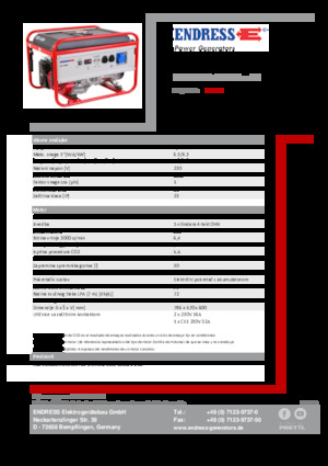 Generatori a benzina Endress ESE 606 HS-GT ES