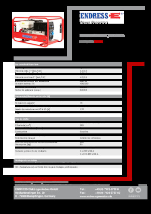 Generatori a benzina Endress ESE 804 SDHS-DC / 40-220 A