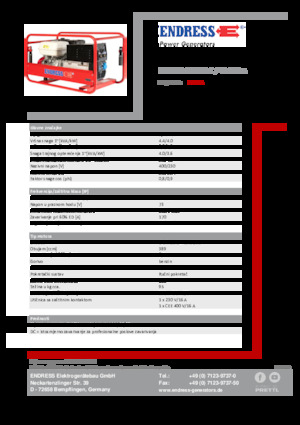 Generatori a benzina Endress ESE 804 SDHS-DC / 40-220 A