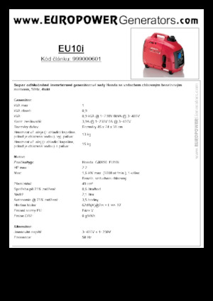 Generatori a benzina Europower EU10i