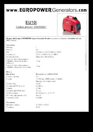 Generatori a benzina Europower EU10i
