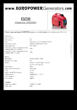 Generatori a benzina Europower EU10i