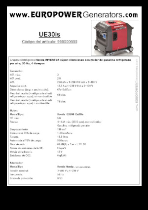 Generatori a benzina Europower EU30is