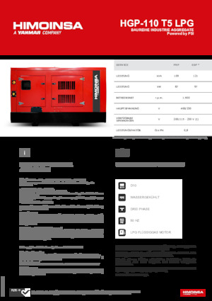 Generatori a benzina HIMOINSA HGP-110 T5 LPG