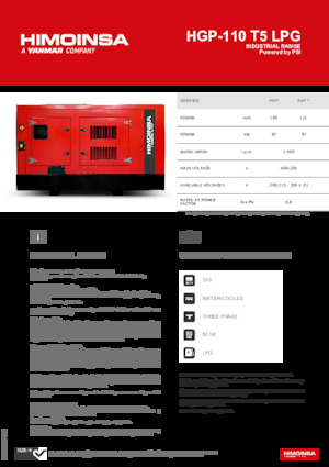 Generatori a benzina HIMOINSA HGP-110 T5 LPG