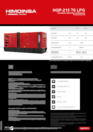 Generatori a benzina HIMOINSA HGP-215 T6 LPG