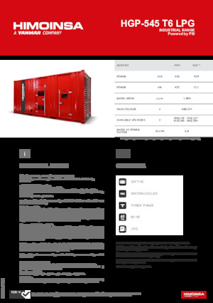 Generatori a benzina HIMOINSA HGP-545 T6 LPG
