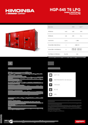 Generatori a benzina HIMOINSA HGP-545 T6 LPG