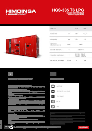Generatori a benzina HIMOINSA HGS-335 T6 LPG