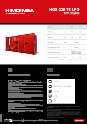 Generatori a benzina HIMOINSA HGS-335 T6 LPG