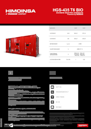 Generatori a benzina HIMOINSA HGS-435 T6 BIO