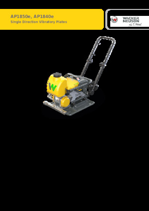 Piastre vibranti monodirezionali Wacker Neuson AP1850e