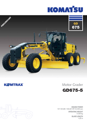 Motolivellatrici Komatsu GD675-5