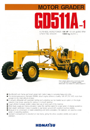 Motolivellatrici Komatsu GD511A-1