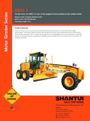 Motolivellatrici Shantui SG21-3