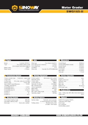 Motolivellatrici Sinoway SWG165-II