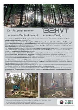 Harvester forestali Neuson-Ecotec 132 HVT