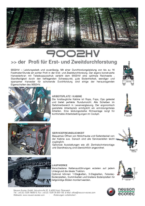 Harvester forestali Neuson-Ecotec 9002 HV