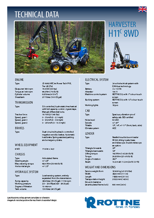 Harvester forestali Rottne H 11 C