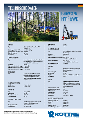 Harvester forestali Rottne H 11 C