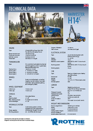 Harvester forestali Rottne H 14 C