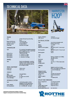 Harvester forestali Rottne H 20 B