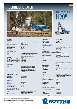 Harvester forestali Rottne H 20 B