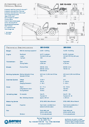 Harvester forestali Sampo Rosenlew SR 1046 X
