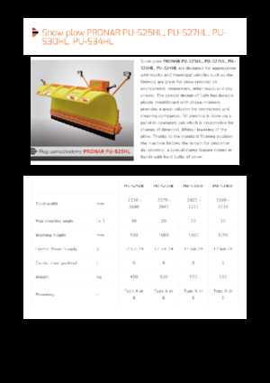 Spazzaneve per autstrada Pronar PU-S30HL 