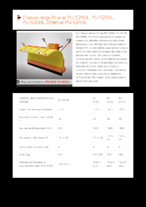 Spazzaneve per autstrada Pronar PU-S30HL 
