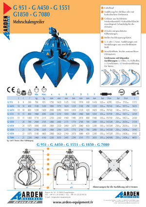 Benne a polipo idrauliche Arden GA 450