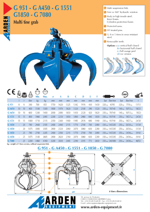 Benne a polipo idrauliche Arden GA 450