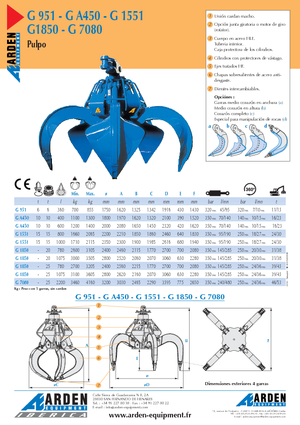 Benne a polipo idrauliche Arden GA 450