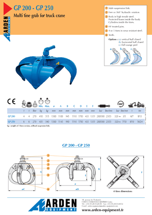 Benne a polipo idrauliche Arden GP 200