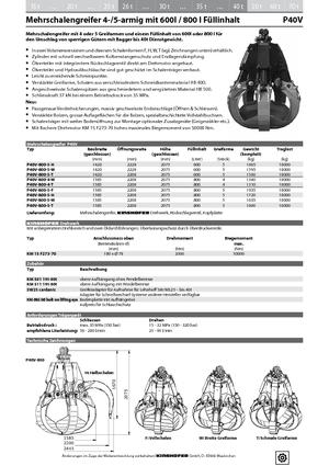 Benne a polipo idrauliche Kinshofer P 40 V 600-5 T