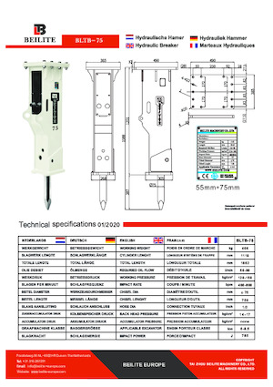 Martelli demolitori idraulici Beilite BLTB-75