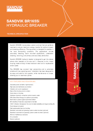 Martelli demolitori idraulici Sandvik BR1655i