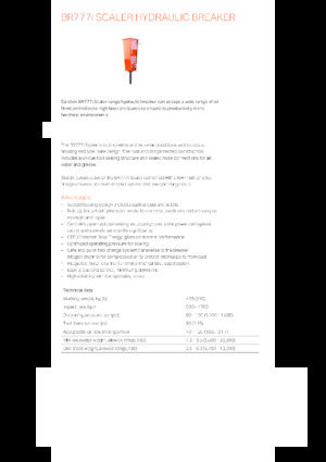 Martelli demolitori idraulici Sandvik BR777i Scaler