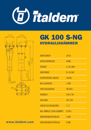 Martelli demolitori idraulici Italdem GK 100 S-NG
