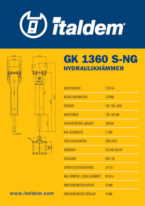 Martelli demolitori idraulici Italdem GK 1360 S-NG