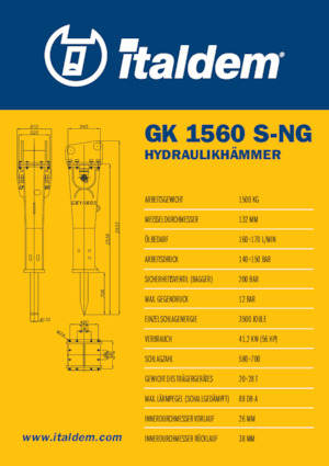 Martelli demolitori idraulici Italdem GK 1560 S-NG