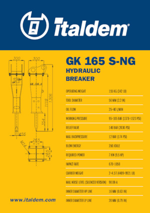 Martelli demolitori idraulici Italdem GK 165 S-NG
