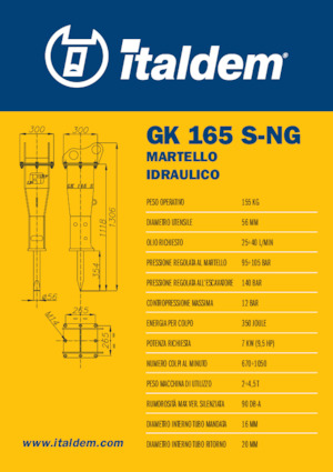 Martelli demolitori idraulici Italdem GK 165 S-NG