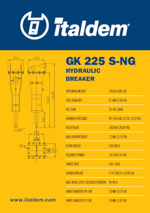 Martelli demolitori idraulici Italdem GK 225 S-NG