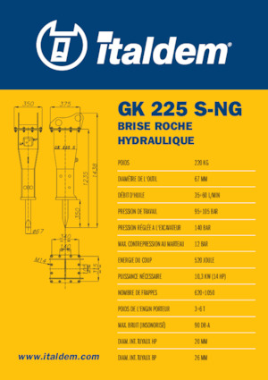 Martelli demolitori idraulici Italdem GK 225 S-NG