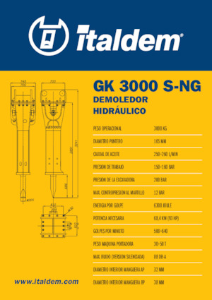 Martelli demolitori idraulici Italdem GK 3000 S-NG