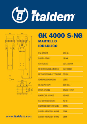 Martelli demolitori idraulici Italdem GK 4000 S-NG